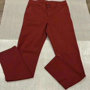 [W32L32] Ripzone Burgundy Cotton Straight  Leg Chino/Khaki Pants